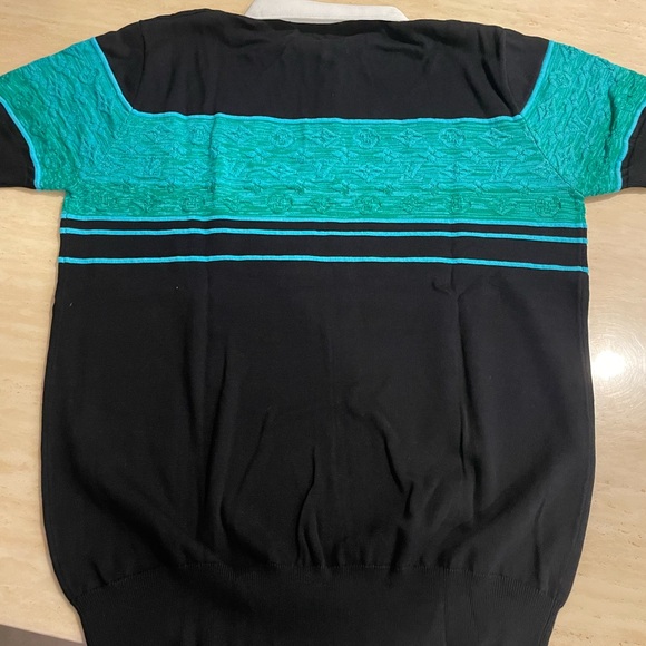 Louis Vuitton Black and Teal Polo Shirt - Picture 4 of 4